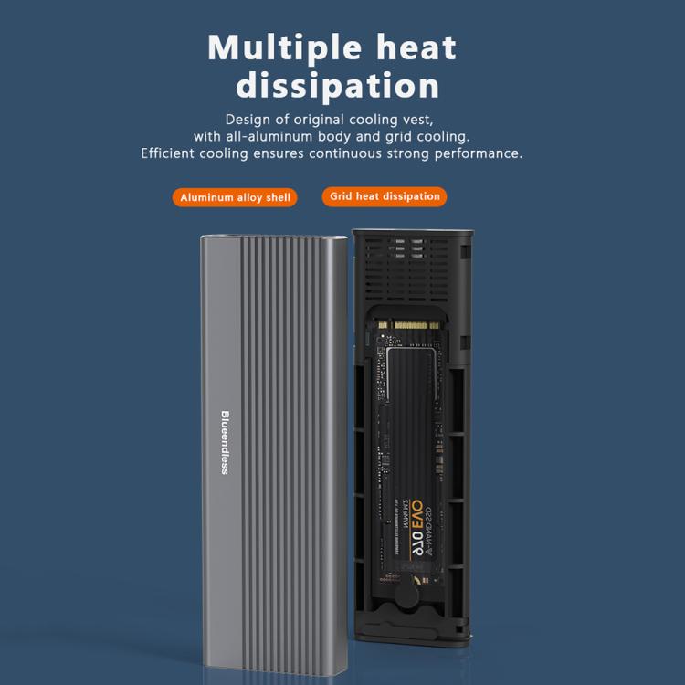 Blueendless 2818SN M.2 Nvme / Sata Dual-protocol Mobile Hard Disk Box