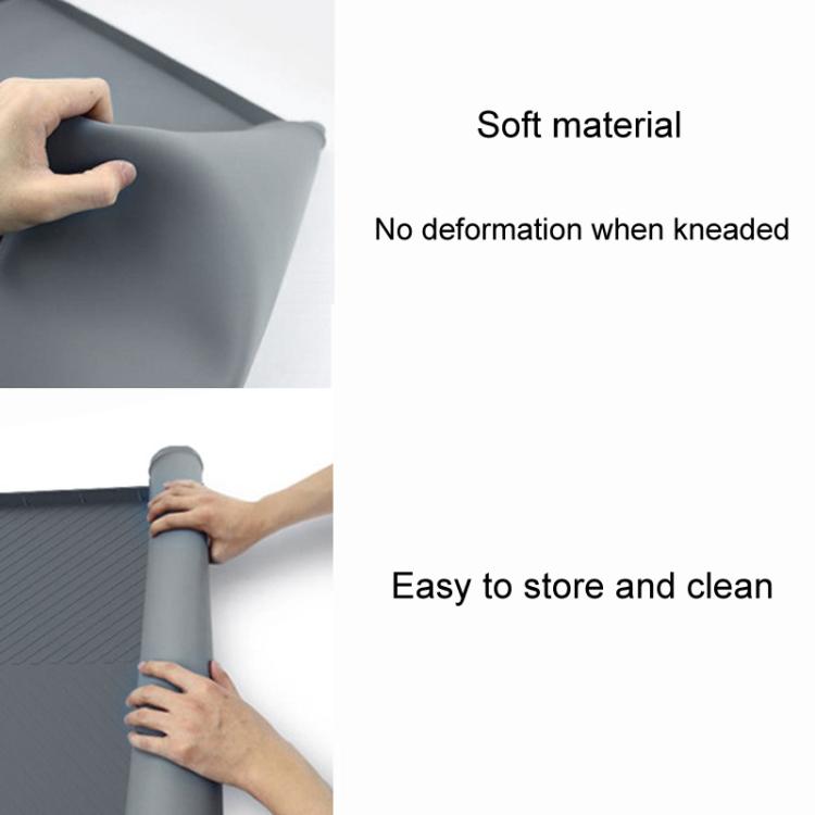71 x 56cm Diamond Pattern Under Sink Cabinet Mat Kitchen Dishwasher Silicone Drainage Pad