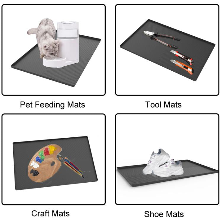 71 x 56cm Diamond Pattern Under Sink Cabinet Mat Kitchen Dishwasher Silicone Drainage Pad