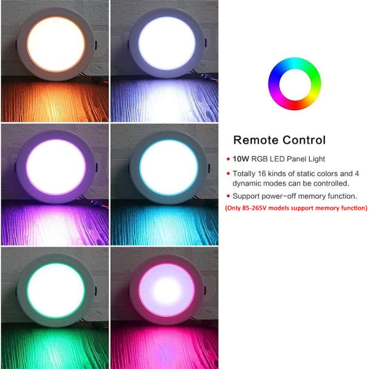 RGB+White Light Ceiling Lamp Round Recessed Dimmable Ceiling Light With Remote Controller