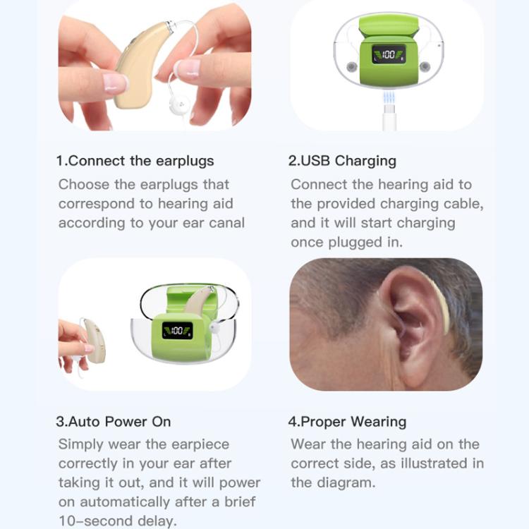 16-Channel Digital Hearing Aid Elderly Sound Amplifier With Digital Display Space Charging Box