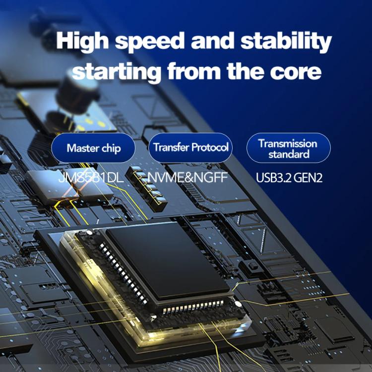 Blueendless M.2 Nvme/Sata Dual-Protocol Hard Disk Box HUB