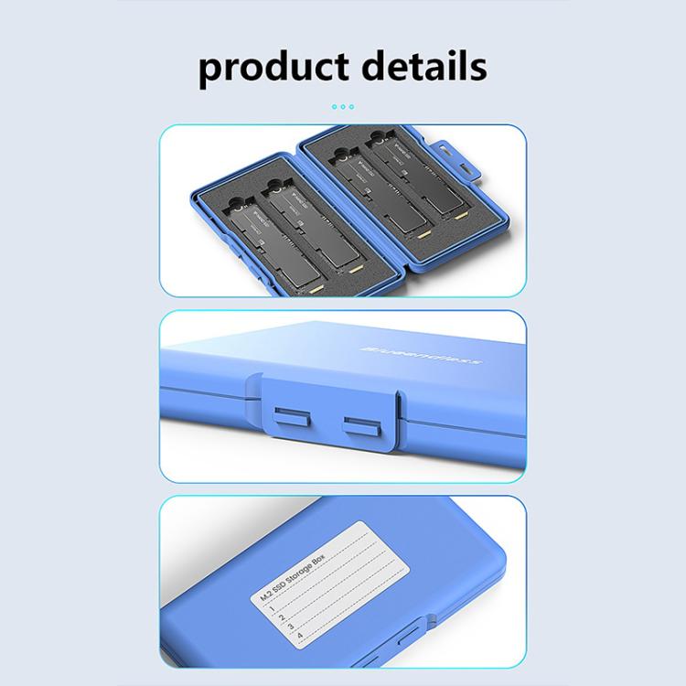 Blueendless M1 Universal M.2 SSD Shockproof and Waterproof Storage Box