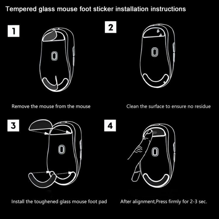 For Logitech GPW Glass Mouse Feet Stickers Anti-Slip Mouse Glide Skates