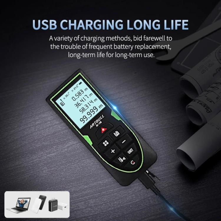 ARTBULL Laser Distance Meter Handheld Room Measuring Instrument Electronic Ruler