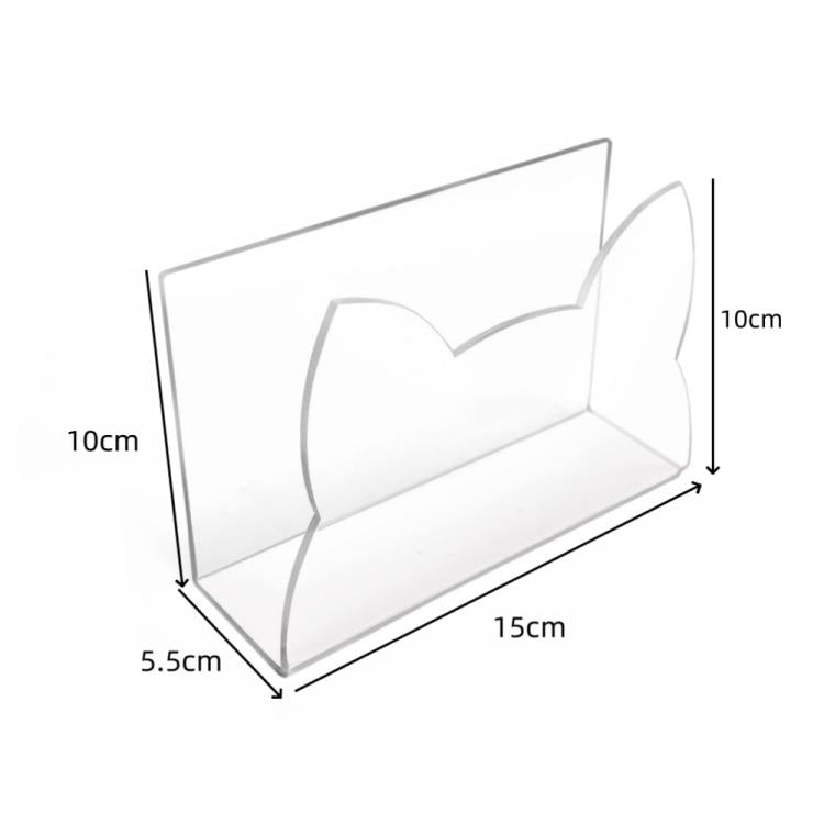 Acrylic Cat-Shaped Mail Sorting Desktop Envelope Rack
