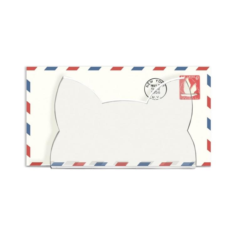 Acrylic Cat-Shaped Mail Sorting Desktop Envelope Rack
