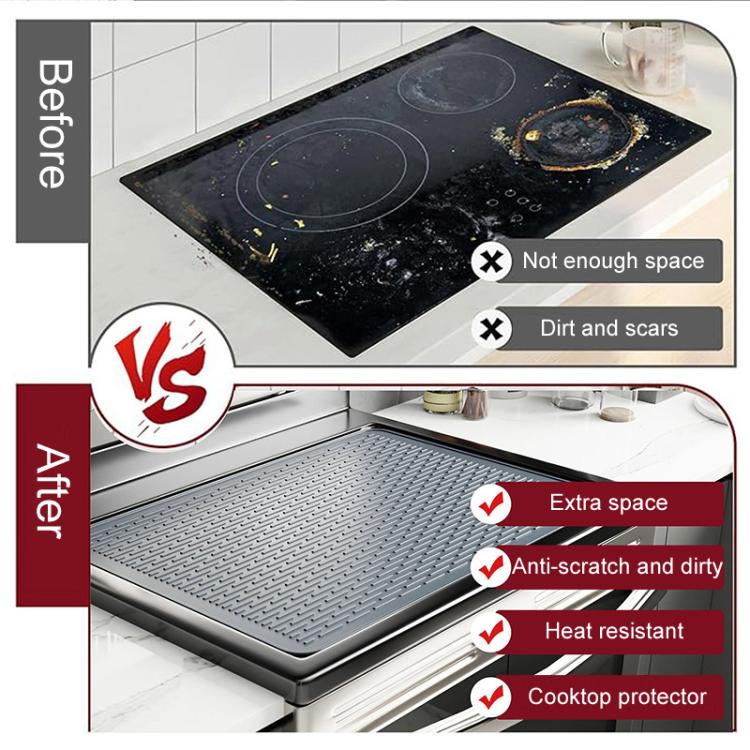 Multifunctional Silicone Stovetop Thermal Protection Mat Under Sink Drainage Pad