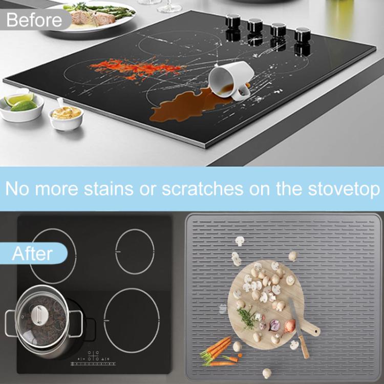 Multifunctional Silicone Stovetop Thermal Protection Mat Under Sink Drainage Pad