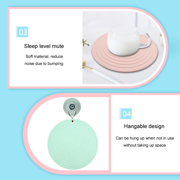 Food Grade Silicone Round Heat Insulation Mat Kitchen Anti-Scald And Anti-Slip Placemat