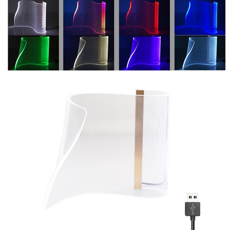 LED Light Guide Acrylic Ambient Desk Lamp Gaming Room Bedroom USB Pickups Rhythmic RGB Novelty Lamps