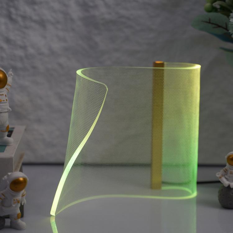 LED Light Guide Acrylic Ambient Desk Lamp Gaming Room Bedroom USB Pickups Rhythmic RGB Novelty Lamps