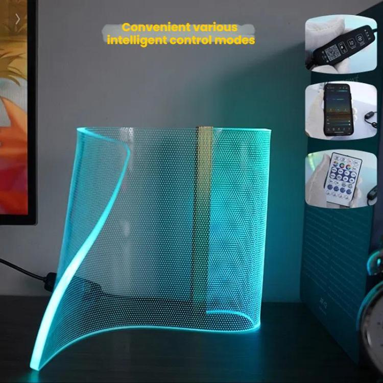 LED Light Guide Acrylic Ambient Desk Lamp Gaming Room Bedroom USB Pickups Rhythmic RGB Novelty Lamps