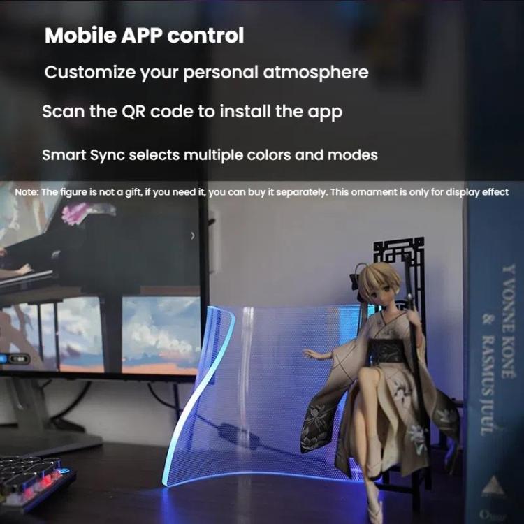 LED Light Guide Acrylic Ambient Desk Lamp Gaming Room Bedroom USB Pickups Rhythmic RGB Novelty Lamps