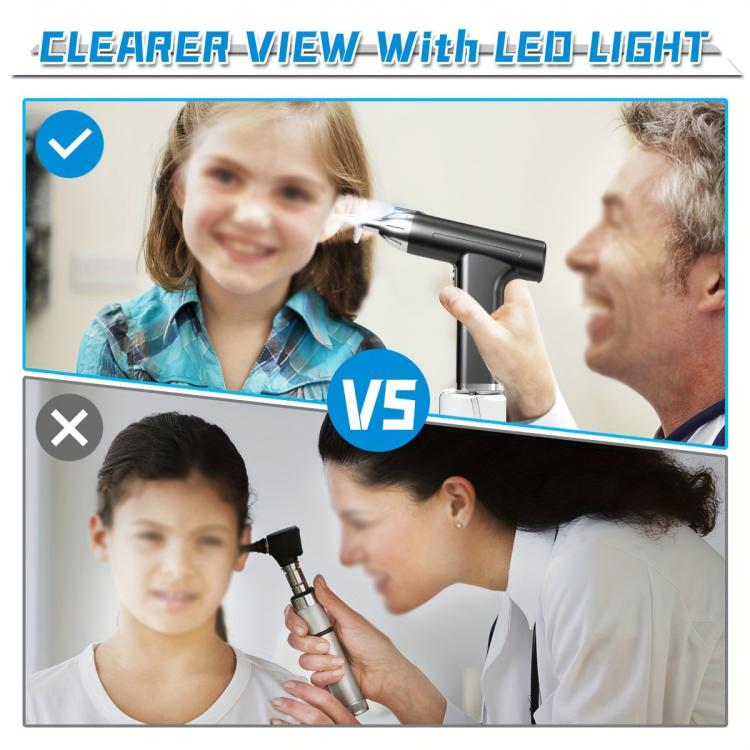 LED Light Low-noise and High-endurance Ear Cleaner Rechargeable Earwax Remover