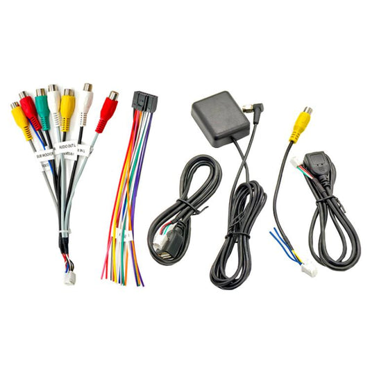 Palminfo Android Navigation Cable 7-Heads Audio Cable 16 Pin Power Cord GPS Antenna 4 Pin 6 Pin USB Cable Rear View Line