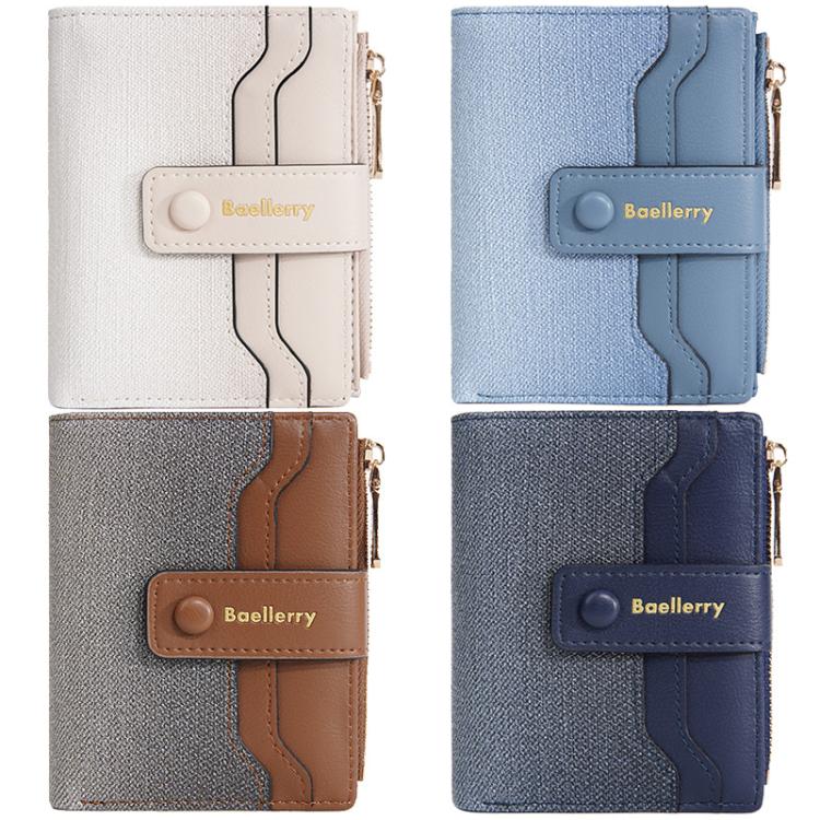 Baellerry NR118 Women Short Wallet Gradient Color Multi Card Zipper Coin Purse