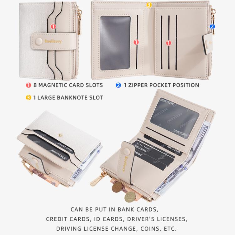 Baellerry NR118 Women Short Wallet Gradient Color Multi Card Zipper Coin Purse