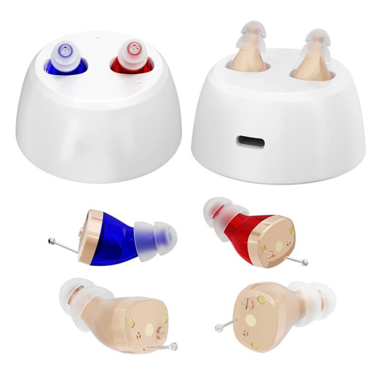Portable Mini CIC Hearing Aid Invisible Rechargeable Sound Amplifier Collector