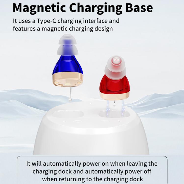 Portable Mini CIC Hearing Aid Invisible Rechargeable Sound Amplifier Collector