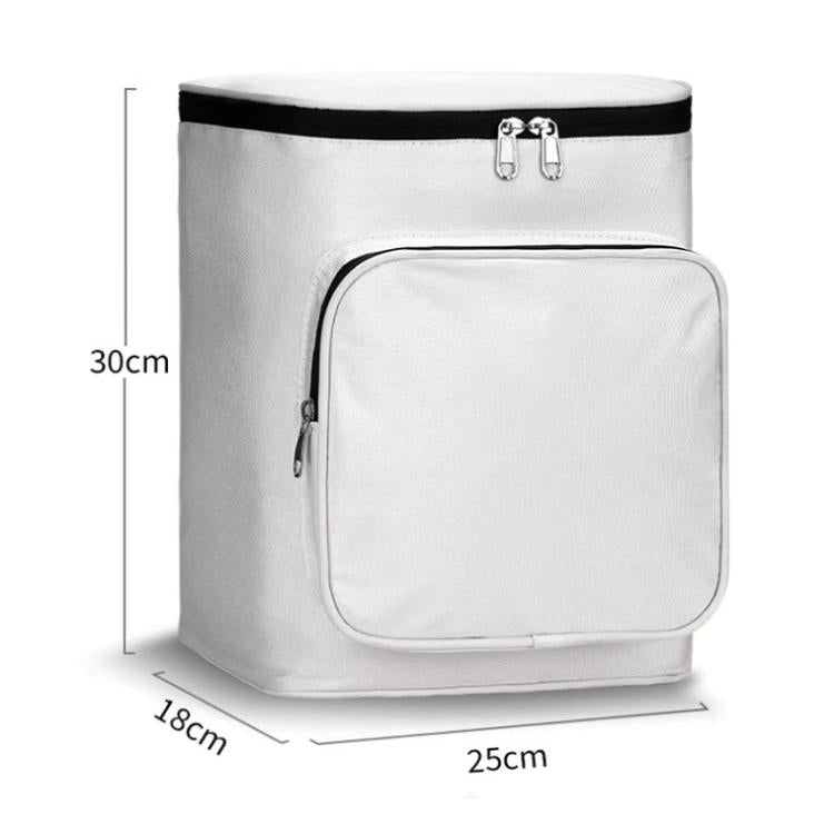 Electric Vehicle Front Helmet Raincoat Storage Waterproof Bag, White with Film