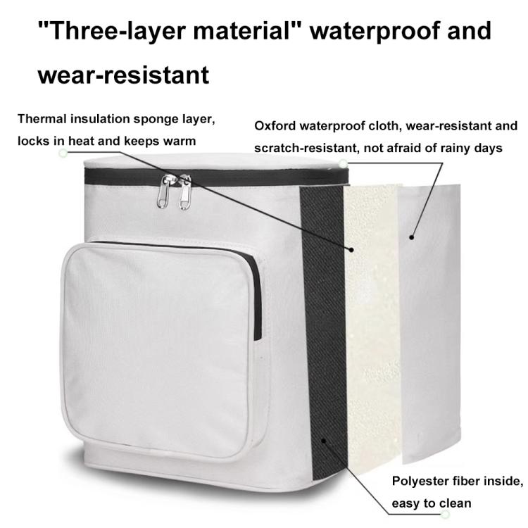Electric Vehicle Front Helmet Raincoat Storage Waterproof Bag, White with Film