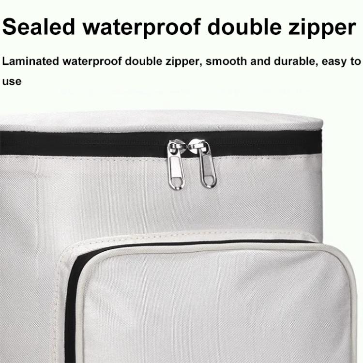 Electric Vehicle Front Helmet Raincoat Storage Waterproof Bag, White with Film
