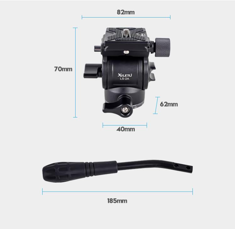 XILETU  LS-2A  Mini Hydraulic Damping Ball Head Tripod Head 360 Degree Panoramic Shooting
