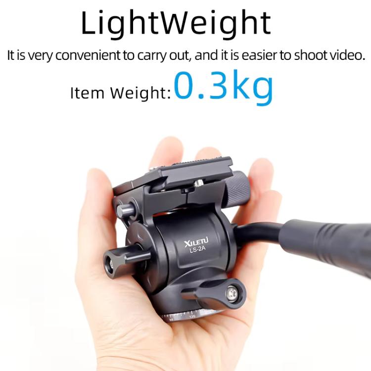 XILETU  LS-2A  Mini Hydraulic Damping Ball Head Tripod Head 360 Degree Panoramic Shooting