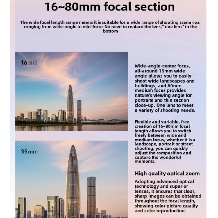 Ordro G930 8.0MP 5K CCD Digital Camera 5X Optical Zoom & Wide-Angle 3.2" Touch Screen Vlogging Camera