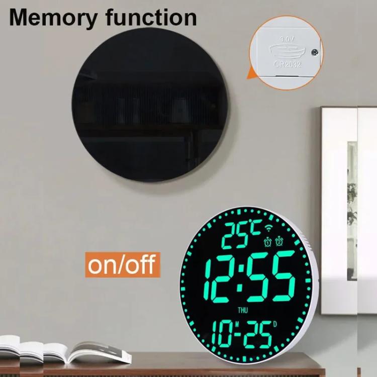 Wifi App Control LED Digital Wall Clock With RGB Light Multi-Functional Alarm Clock