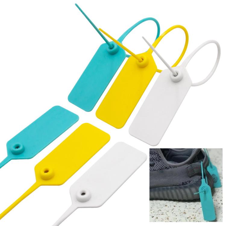 50pcs /Pack Tags Shoes Bags Anti-theft Tags Anti-switching Buckle Tie Disposable Plastic Anti-counterfeit Security Seals