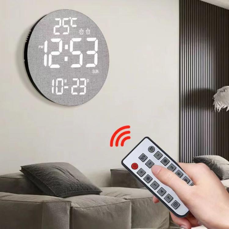 11.6-Inch White Light Wall Clock With Remote Control Multi-Functional Alarm Clock