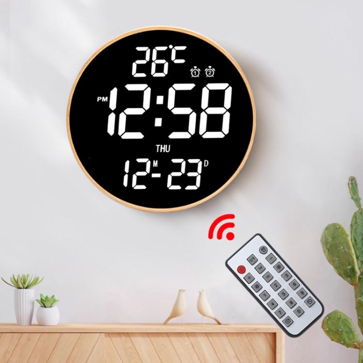 11.6-Inch White Light Wall Clock With Remote Control Multi-Functional Alarm Clock