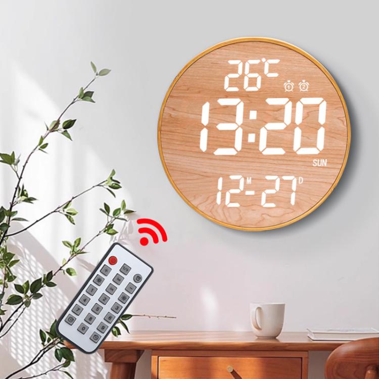 11.6-Inch White Light Wall Clock With Remote Control Multi-Functional Alarm Clock