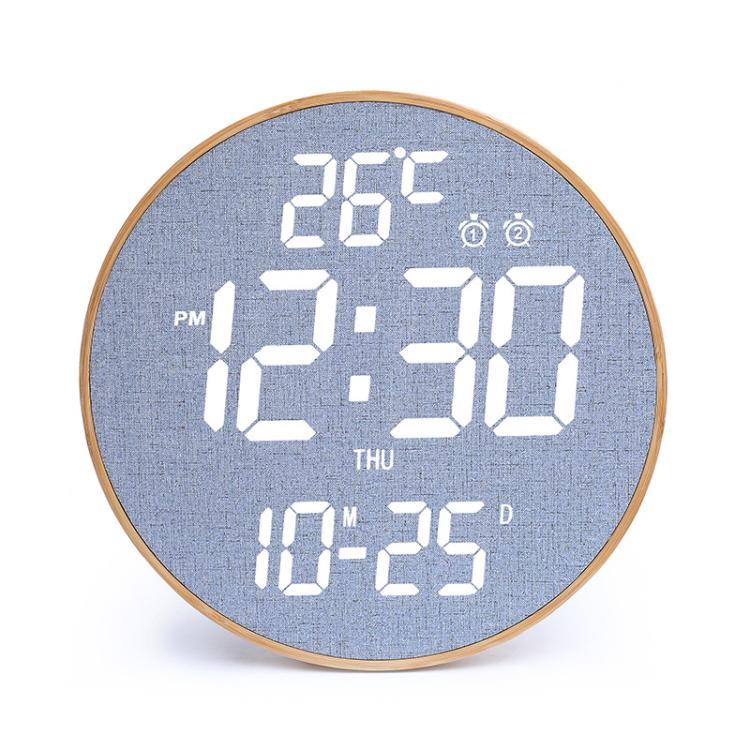 11.6-Inch White Light Wall Clock With Remote Control Multi-Functional Alarm Clock