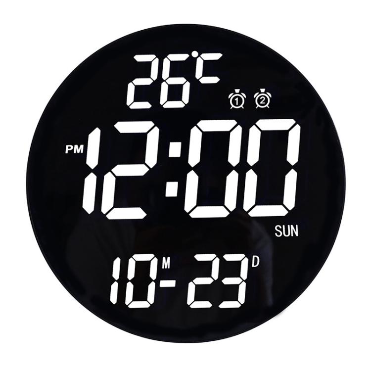 11.6-Inch White Light Wall Clock With Remote Control Multi-Functional Alarm Clock