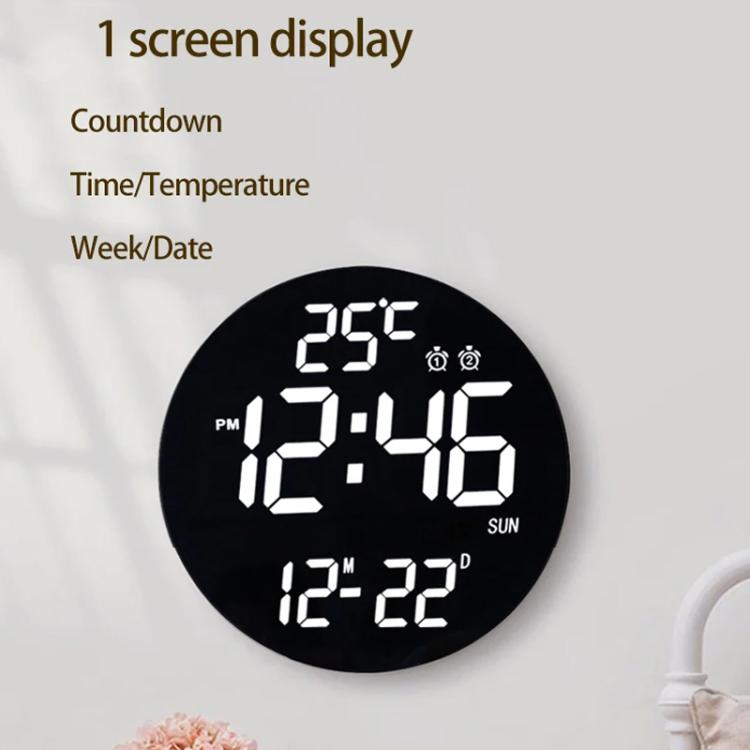 11.6-Inch White Light Wall Clock With Remote Control Multi-Functional Alarm Clock