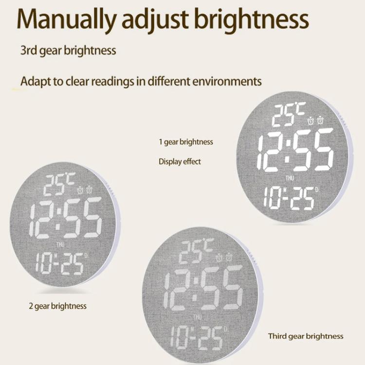 11.6-Inch White Light Wall Clock With Remote Control Multi-Functional Alarm Clock