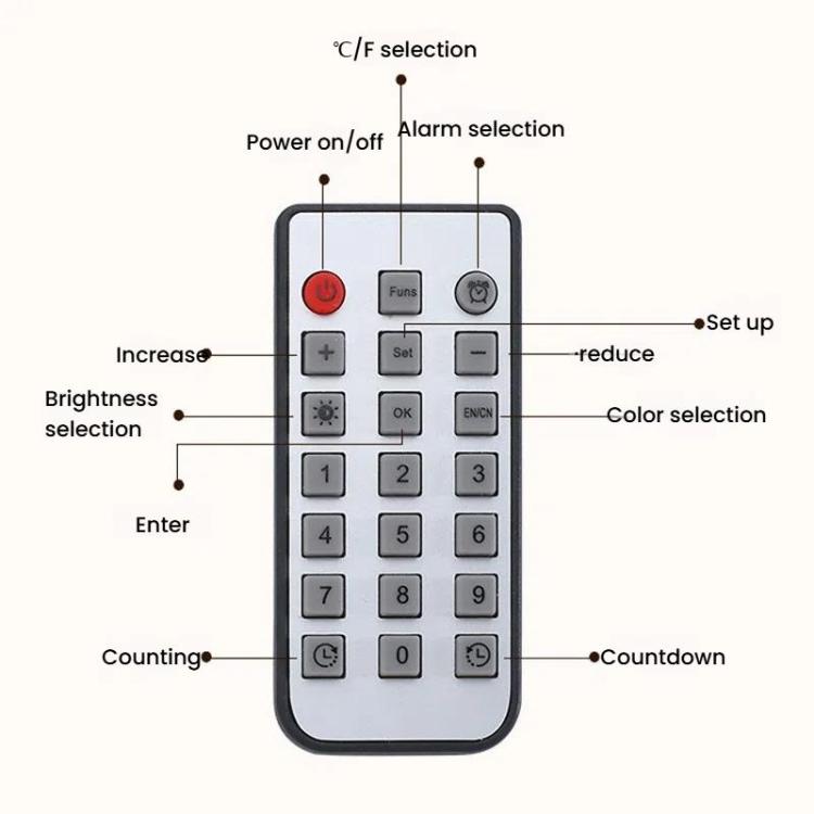 11.6-Inch White Light Wall Clock With Remote Control Multi-Functional Alarm Clock