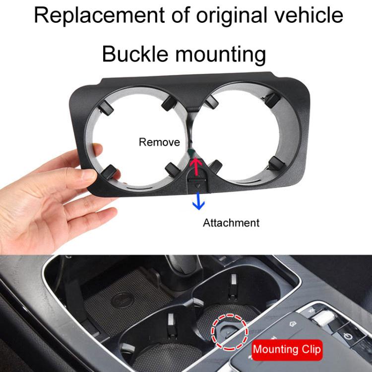 For Mercedes-Benz C-Class W205 / GLC W253 / E-Class W213 Center Console Beverage Cup Holder 2056802391