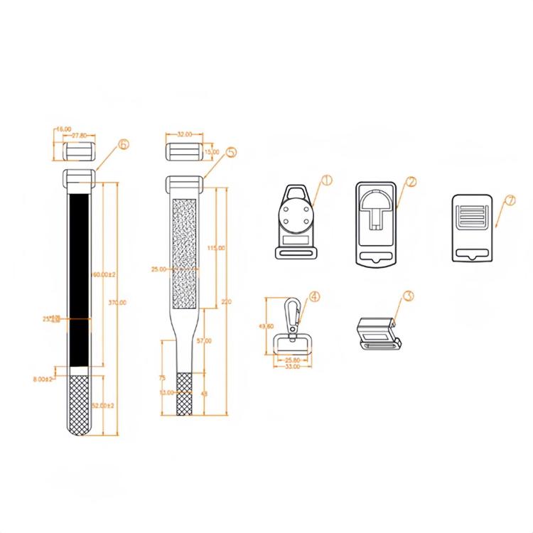 7pcs /Set Multimeter Portable Hanging Magnetic Lanyard