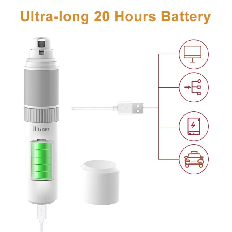 Rechargeable Pet Nail Trimmer with Stepless Speed Safe Painless Grooming Tool for Dogs Cats