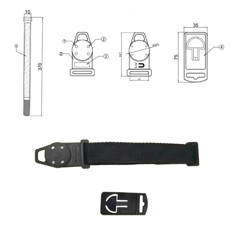 3pcs /Set Universal Digital Multimeter Portable Magnetic Lanyard