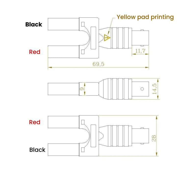 Banana Plug BNC Female Oscilloscope Probe To Double Row Terminal