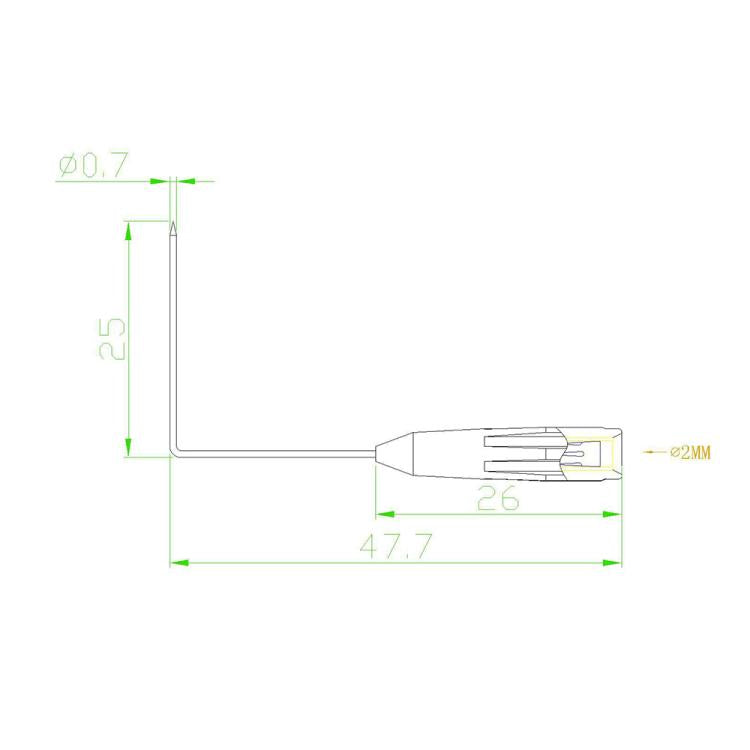 2mm Jack 90 Degree Puncture Extension Needle Multimeter Probe Universal Digital Meter Probe