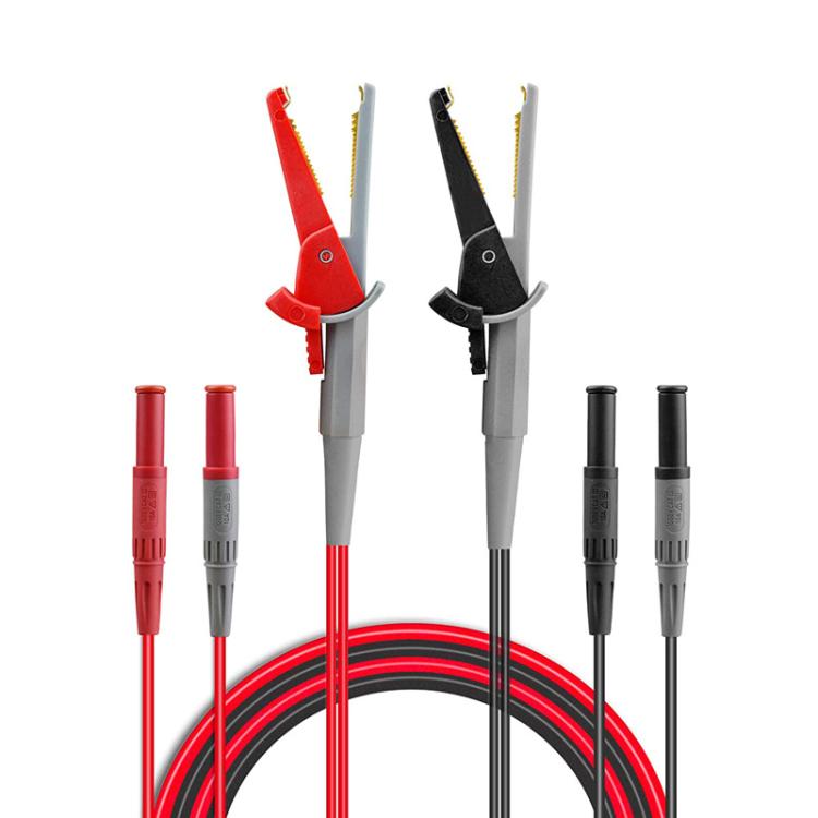 Multimeter Alligator Clip 4mm Banana Jack Test Pen Clip 4-Wire Silicone Test Clip