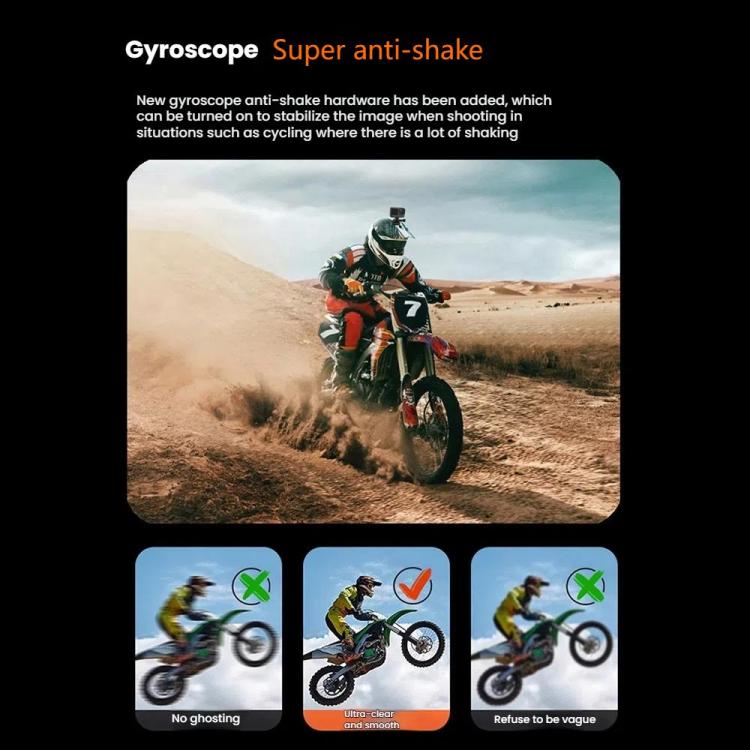 VIRAN V11 Dual-Color Screen 5K HD IP68 Waterproof Six-Axis Anti-Shake Sports Camera