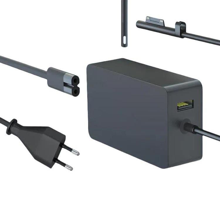 For Microsoft Surface Laptop 65W 15V 4A Fast Charger With 5V 1A  USB-A Port AC Adapter