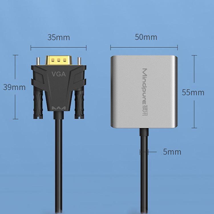 VGA To HDMI Converter For Computer Monitor Cable Adapter With Audio Power Supply